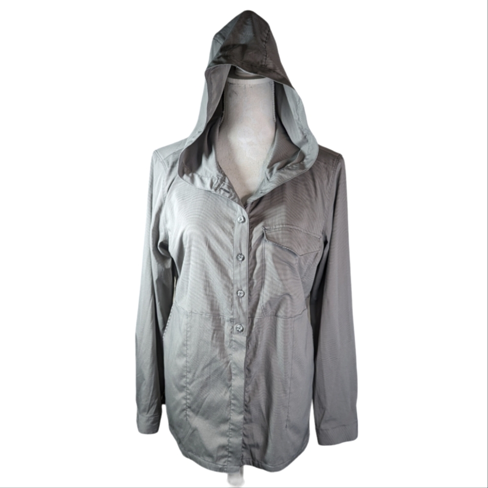 Mountain Hardware Light Jacket Size M to L Gray with Hood and Pockets